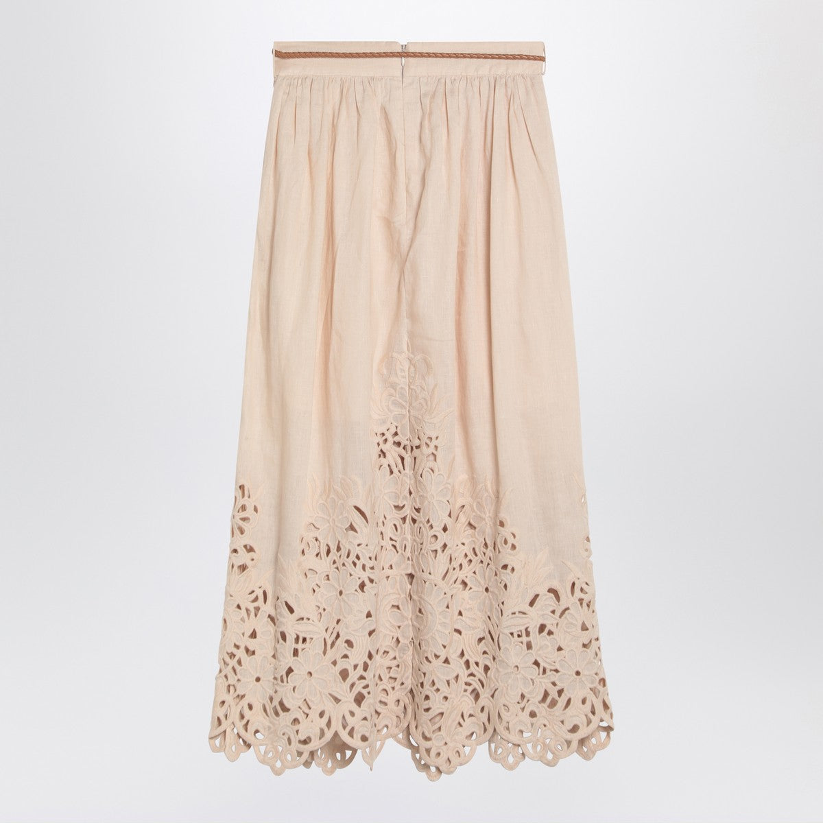 ZIMMERMANN Wylie cream colored midi skirt
